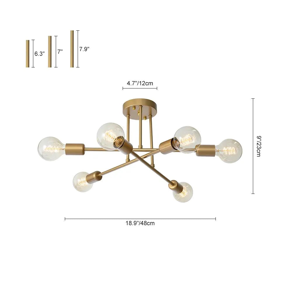 Vallin Moderne Messinglamp